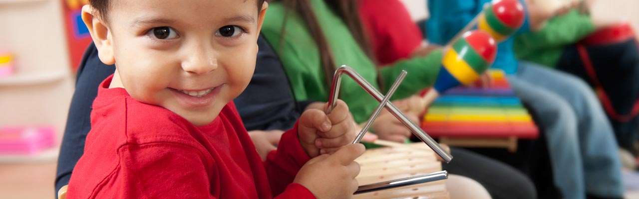 Child with triangle